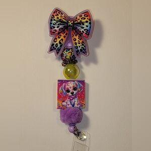 Leopard Bow Badge Reel
